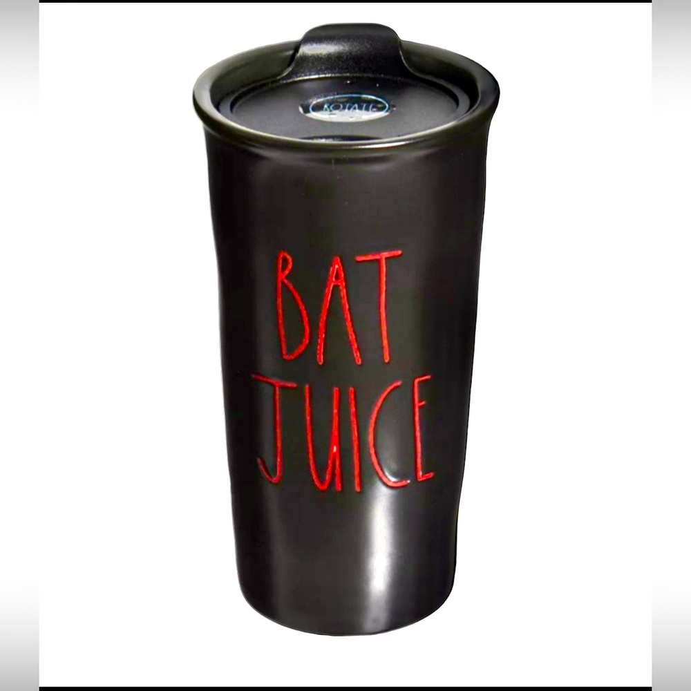 Rae Dun "BAT JUICE" Insulated hot/cold coffee beverage travel mug NEW IN BOX!!
